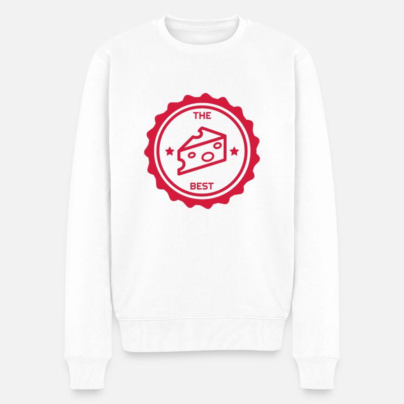Käser / Käse / Arbeit / Käserin - Männer Premium Bio Pullover - Weiß