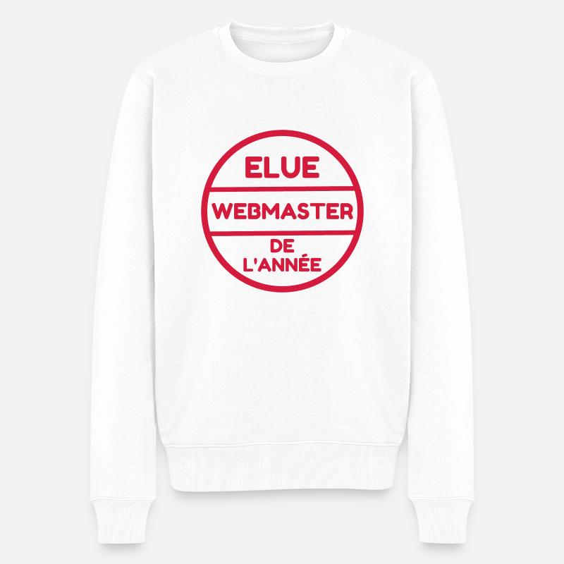 Webmaster Internet Web Geek Website - Pull Premium bio Homme - blanc