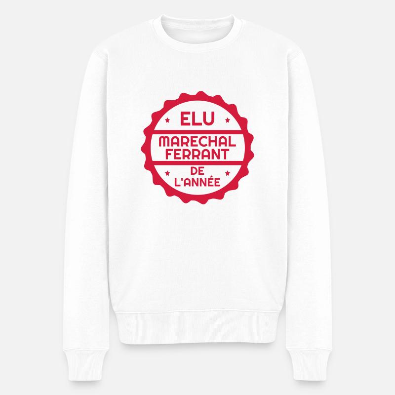 Maréchal-Ferrant / Maréchal ferrant / Métier / Job - Pull Premium bio Homme - blanc