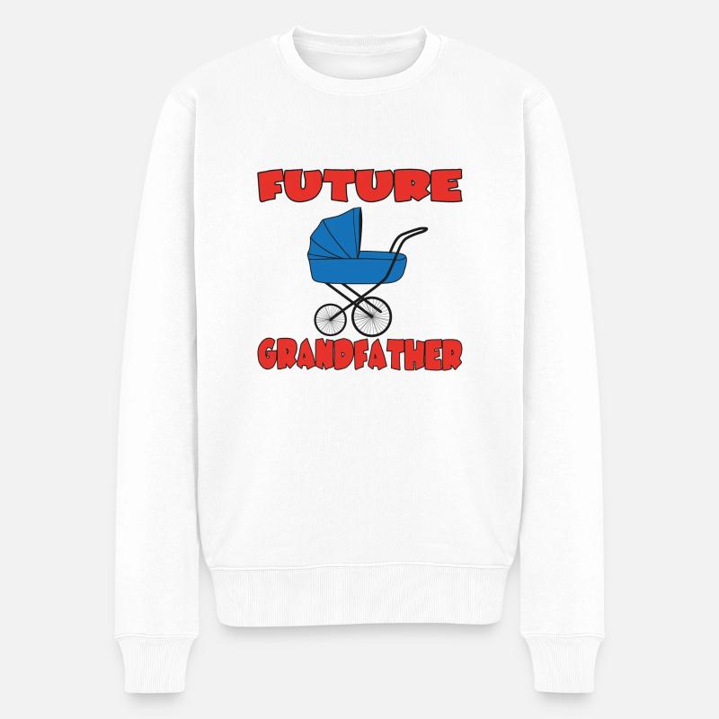 Future Grandfather - Männer Premium Bio Pullover - Weiß