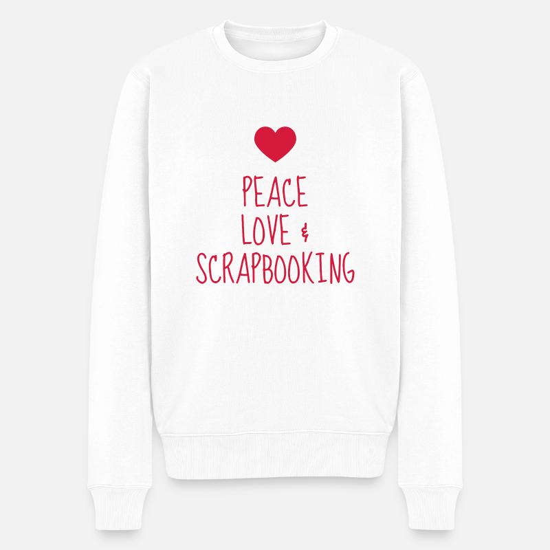 Scrapbooking / Scraper / Scrapeuse / Scrapeur - Pull Premium bio Homme - blanc