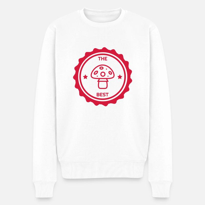 Chasse aux champignons / Champignon / Cueillette - Pull Premium bio Homme - blanc