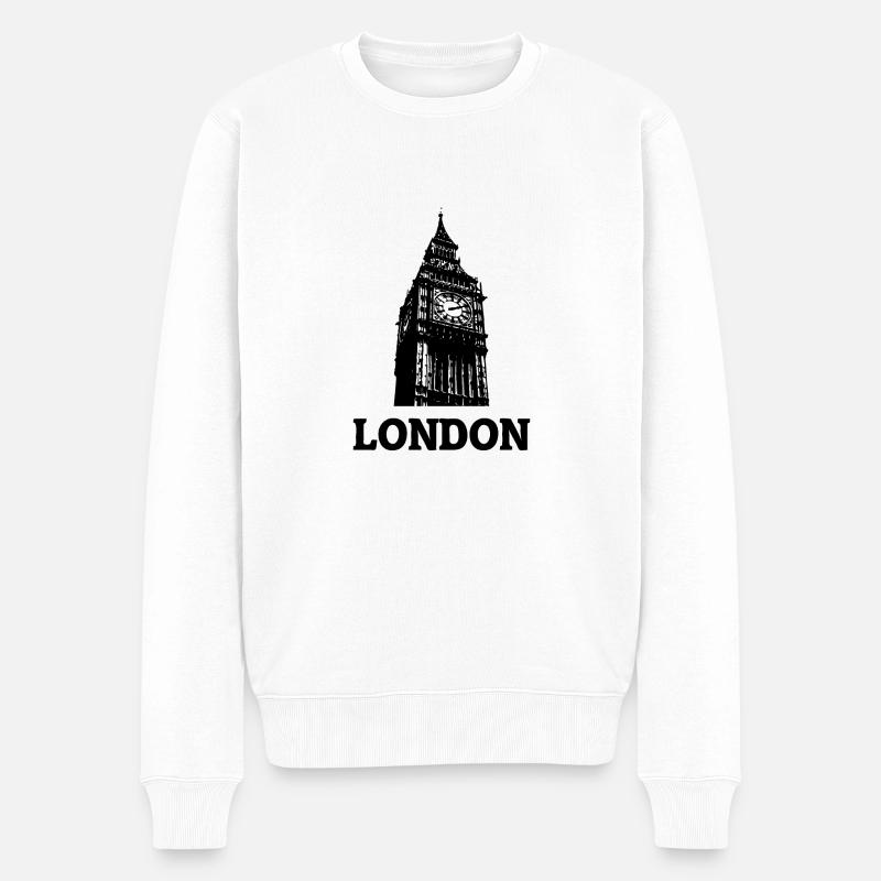 Londres - Londres - Pull Premium bio Homme - blanc