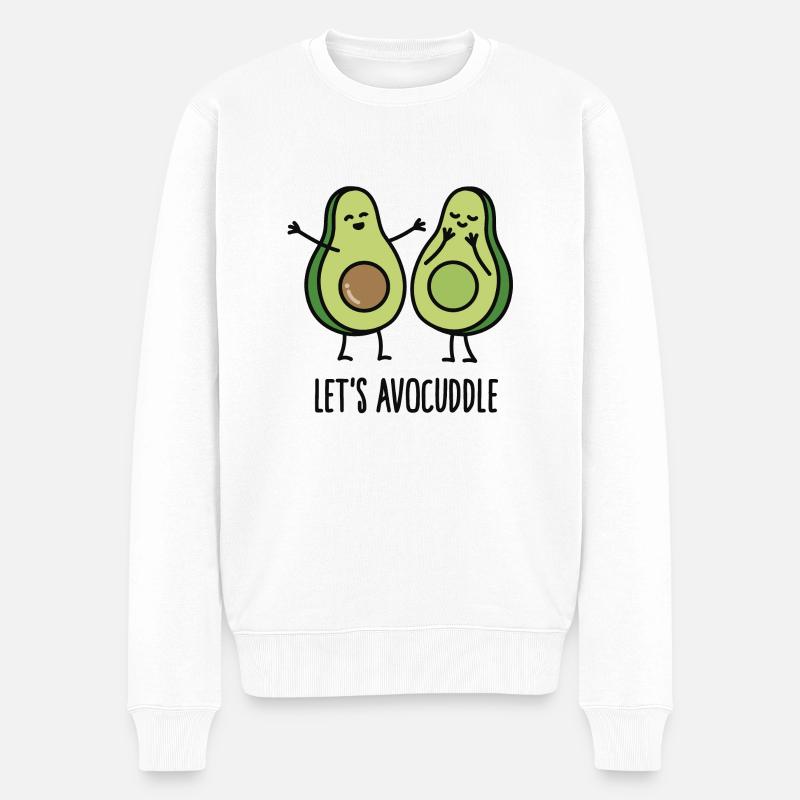 Let's avocuddle - Pull Premium bio Homme - blanc