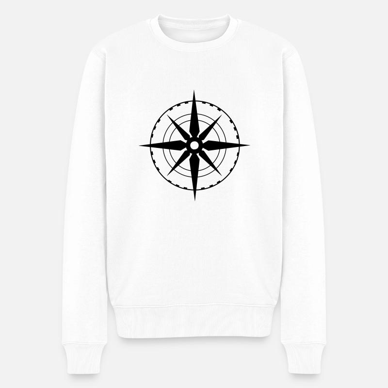 kompass_01 - Pull Premium bio Homme - blanc