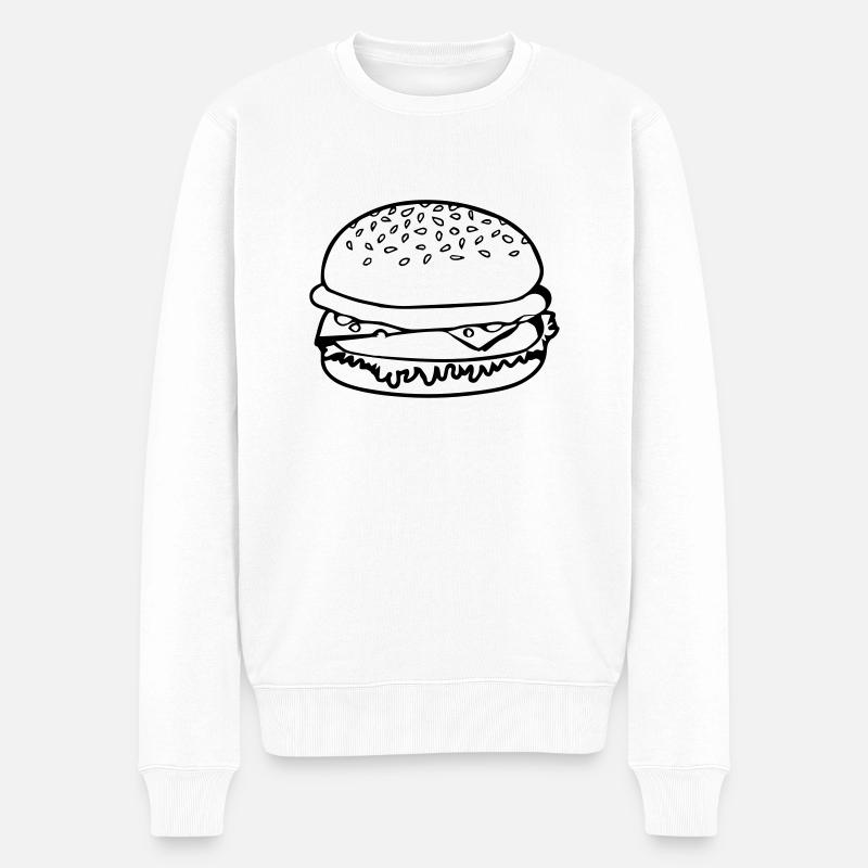 Hamburger de restauration rapide - Pull Premium bio Homme - blanc
