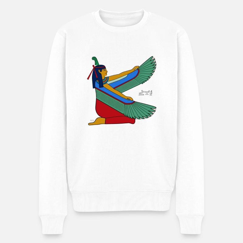 Maat I déesse égyptienne antique - Pull Premium bio Homme - blanc