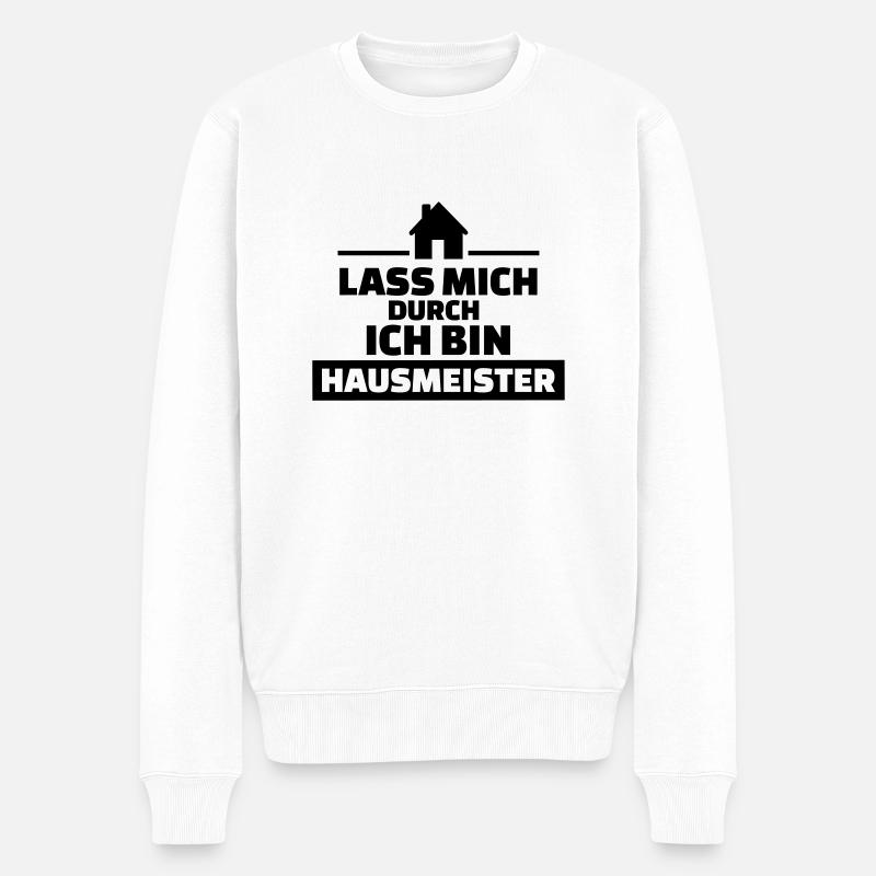 Hausmeister - Männer Premium Bio Pullover - Weiß