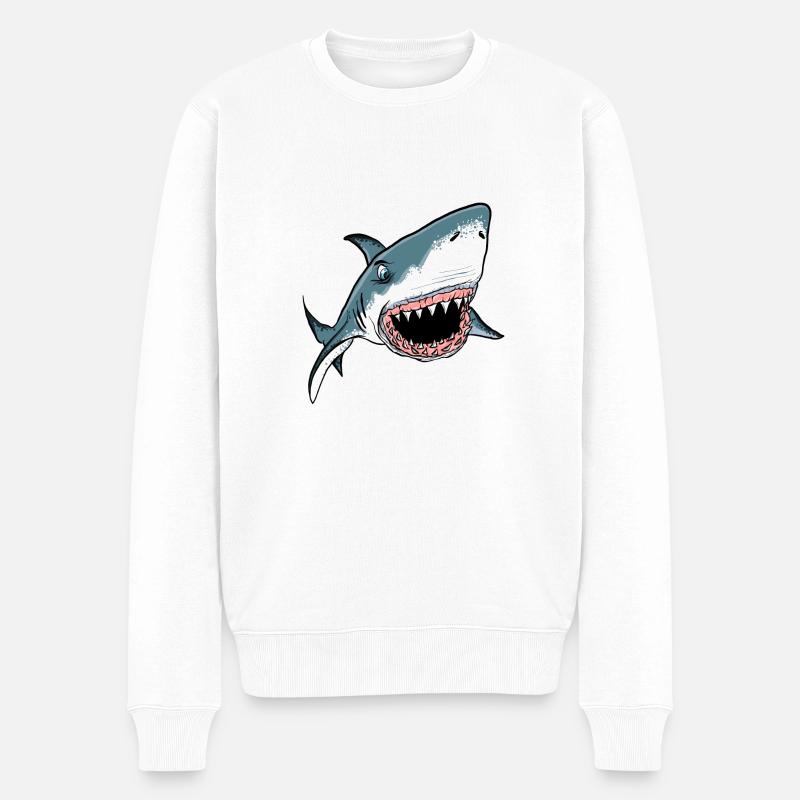 Tauch Dive Shark Hai - Pull Premium bio Homme - blanc