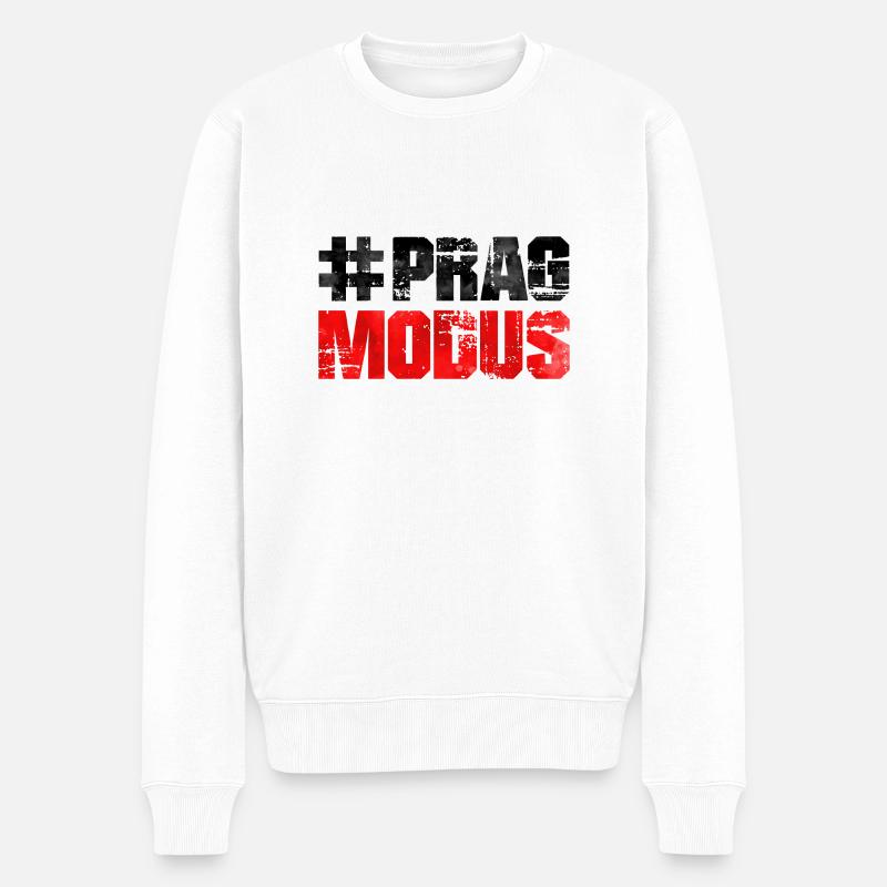 prag modus - Männer Premium Bio Pullover - Weiß
