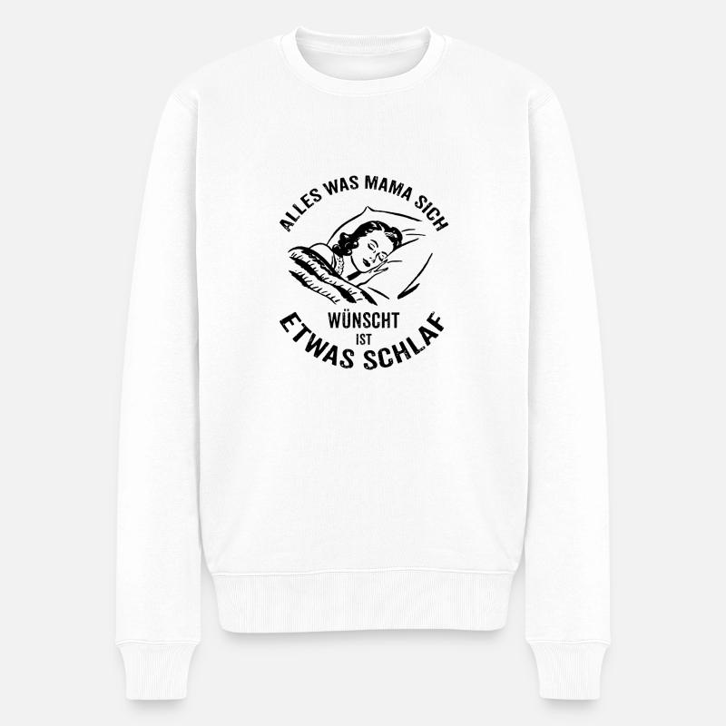 Alles was Mama sich wünscht - Männer Premium Bio Pullover - Weiß