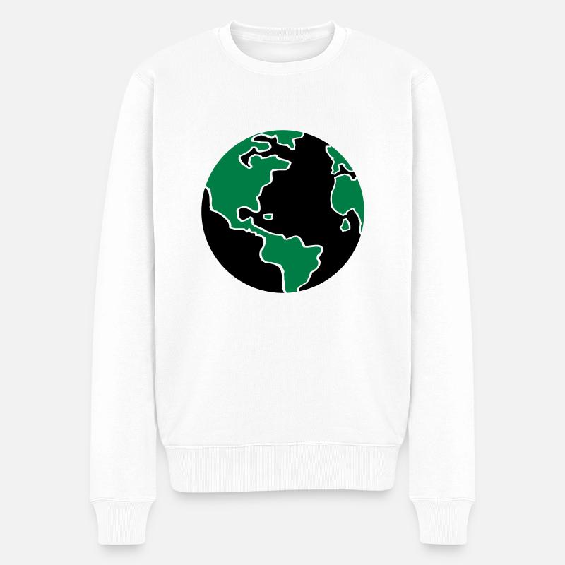 erde_001 - Pull Premium bio Homme - blanc