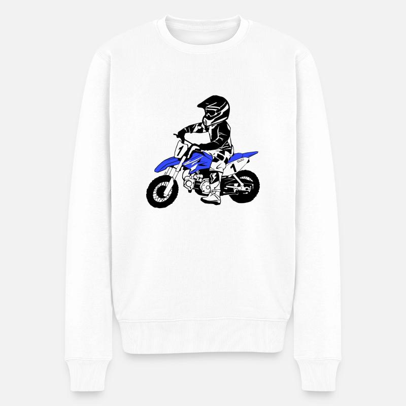 Kinder Motocross - KIDS MX - Männer Premium Bio Pullover - Weiß