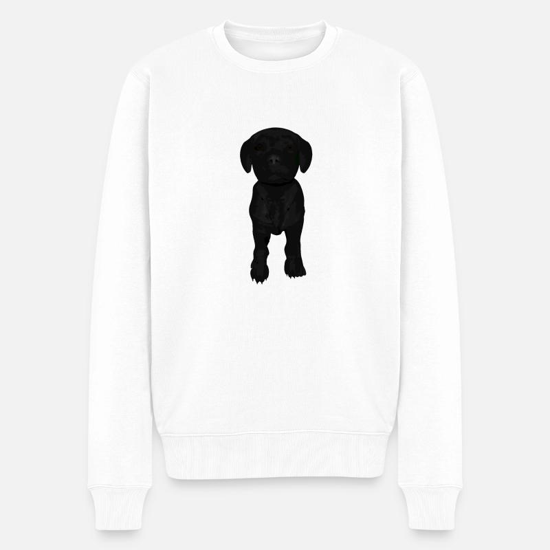Labrador Welpen - Männer Premium Bio Pullover - Weiß