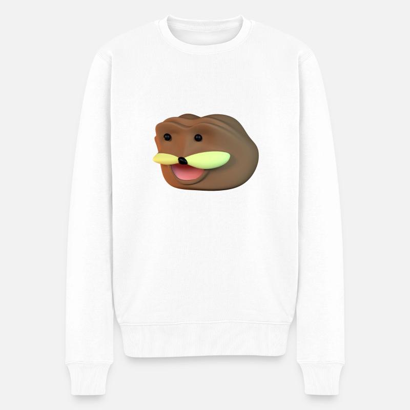 Spurdo - Männer Premium Bio Pullover - Weiß