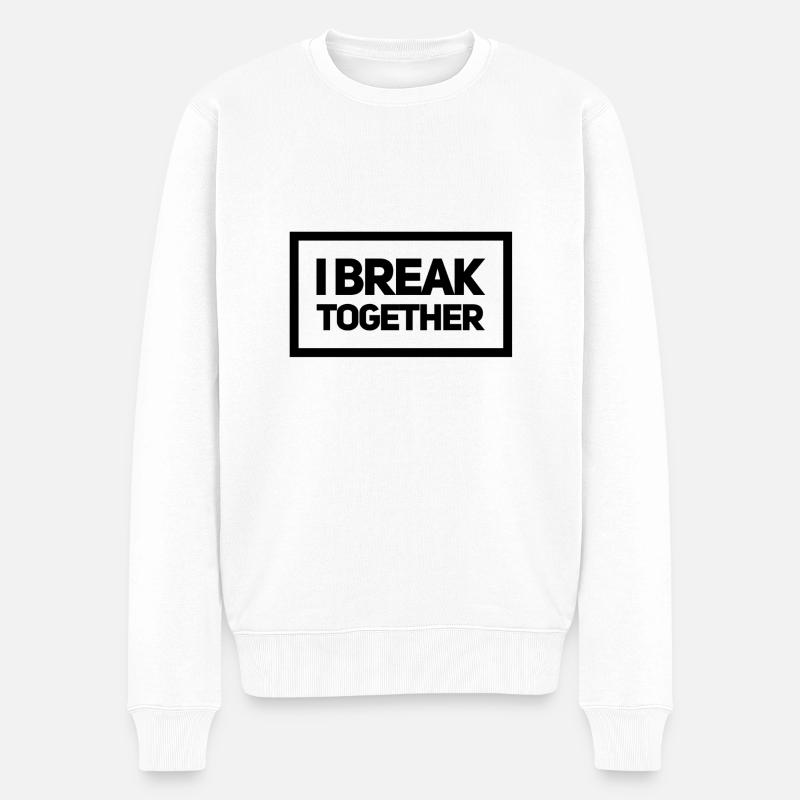 Burnout - Männer Premium Bio Pullover - Weiß