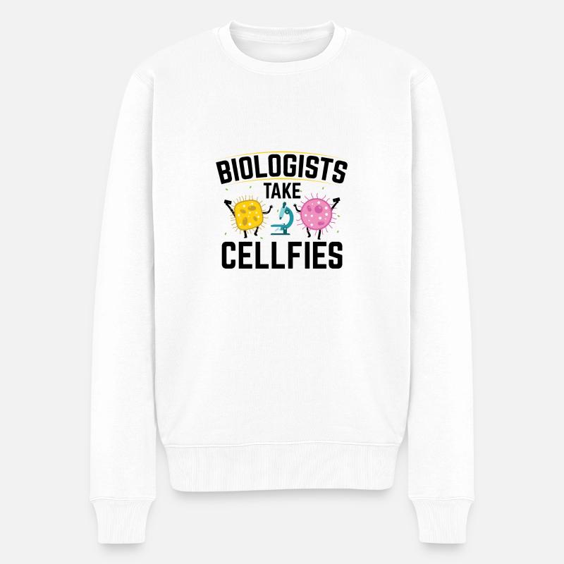 Biologen Beruf | Biologe Biologin Student Geschenk - Männer Premium Bio Pullover - Weiß