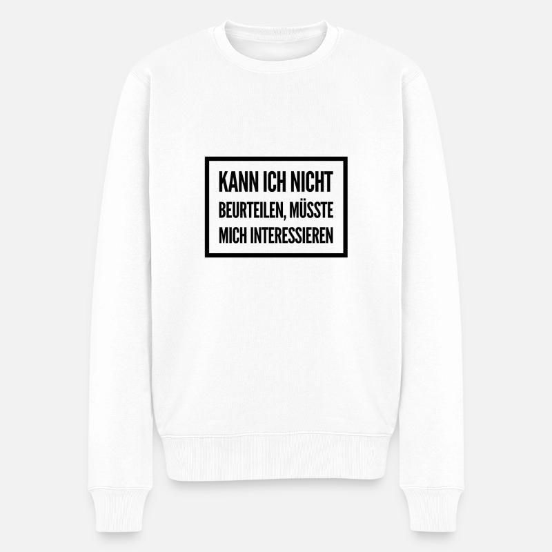 nicht meine Baustellen - Männer Premium Bio Pullover - Weiß