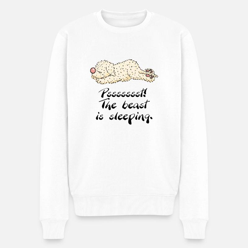 sleeppino1 3 - Männer Premium Bio Pullover - Weiß