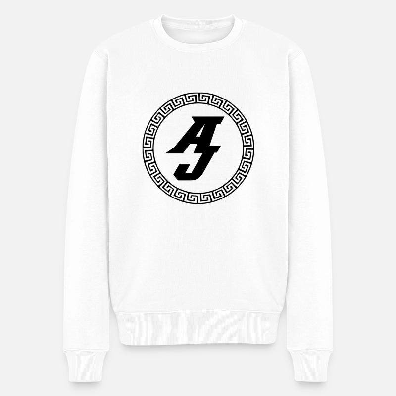 Logo A &J - Pull Premium bio Homme - blanc