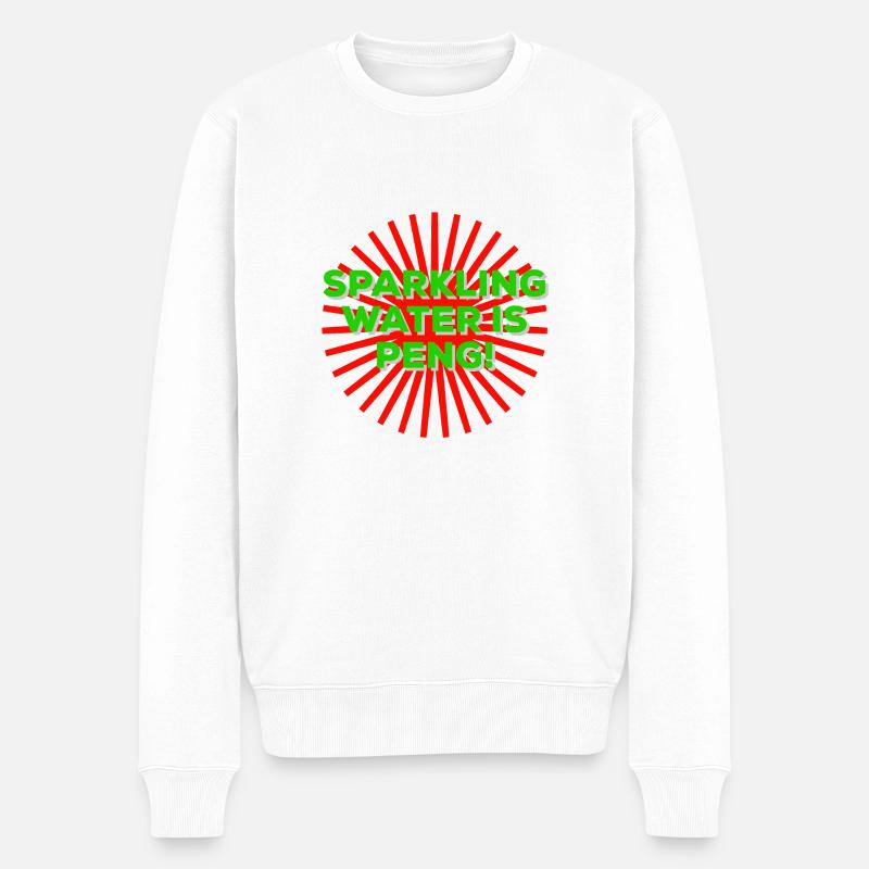 Sparkling Water Is Peng - Männer Premium Bio Pullover - Weiß