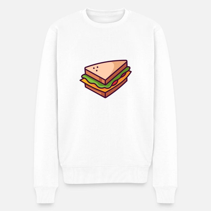 sandwich - Männer Premium Bio Pullover - Weiß