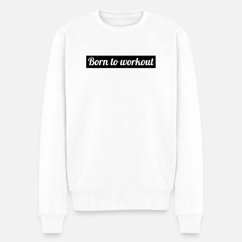 né à l'entraînement - Pull Premium bio Homme - blanc