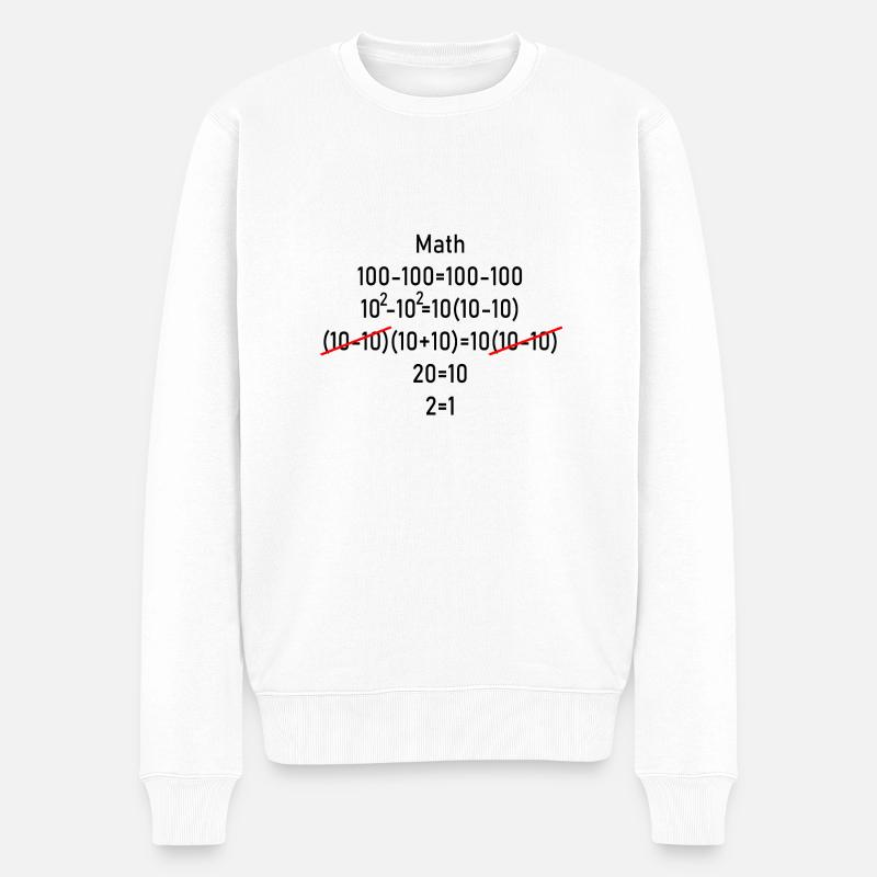 Mathematik - Männer Premium Bio Pullover - Weiß