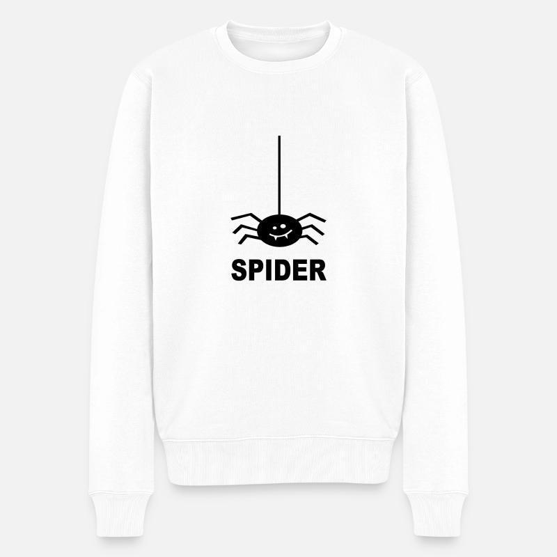 Spinne - Männer Premium Bio Pullover - Weiß