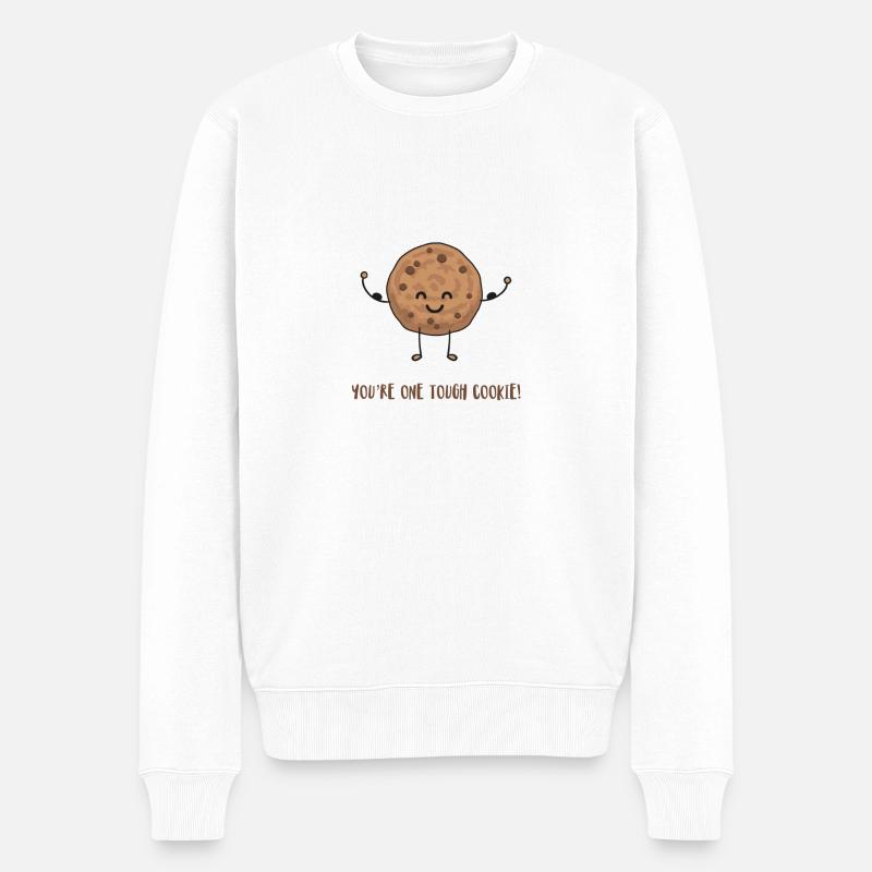 Cookie - Männer Premium Bio Pullover - Weiß