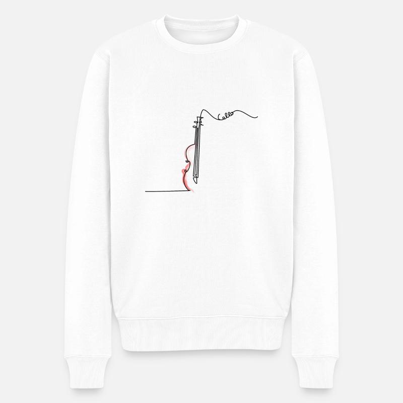 Cello One LIne - Männer Premium Bio Pullover - Weiß