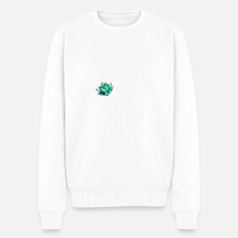 Plant based - Männer Premium Bio Pullover - Weiß