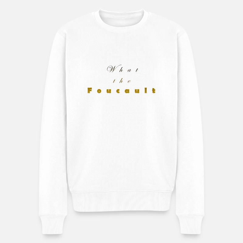 What the Foucault - Männer Premium Bio Pullover - Weiß