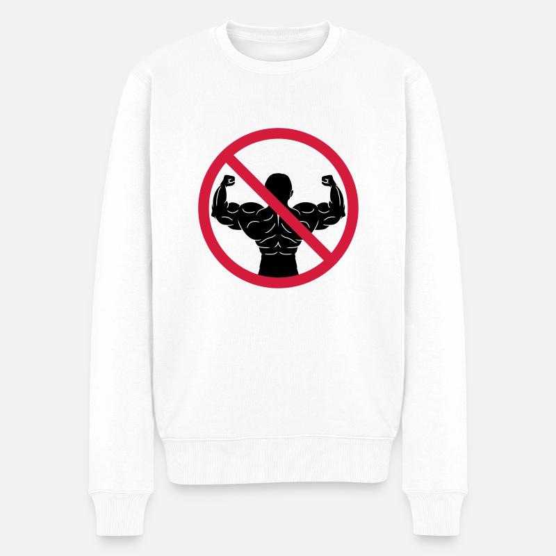 Aucun culturiste interdit - Pull Premium bio Homme - blanc