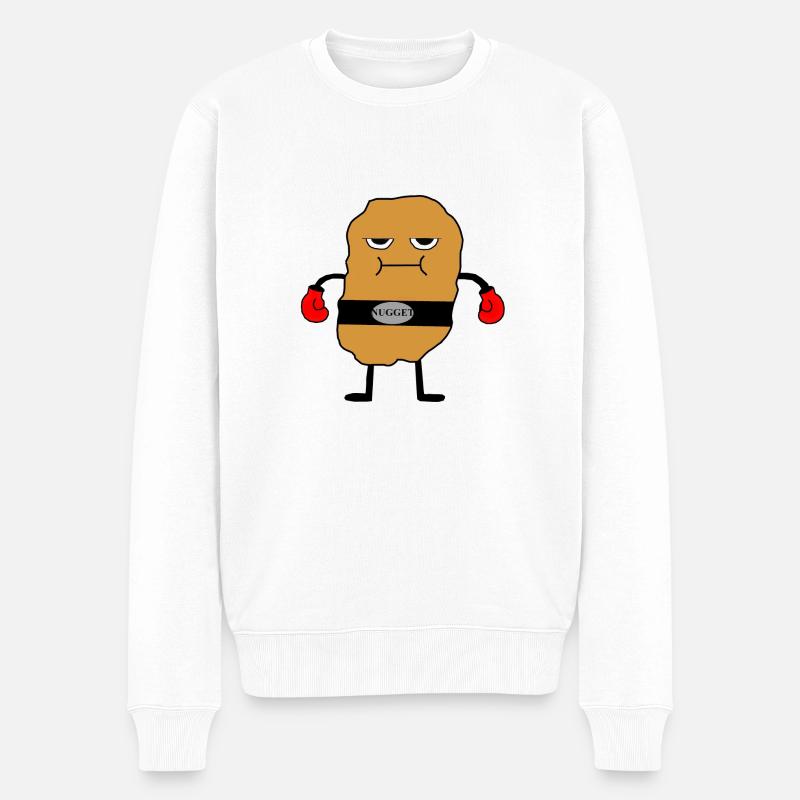 Chicken Nugget - Männer Premium Bio Pullover - Weiß