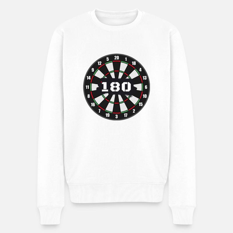 dart - Männer Premium Bio Pullover - Weiß