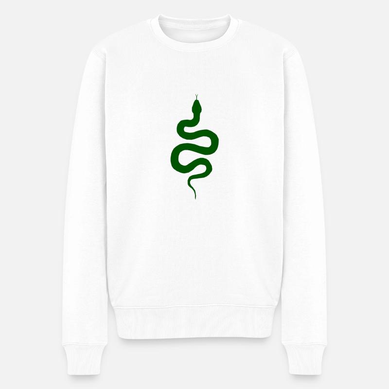 serpent vert - Pull Premium bio Homme - blanc