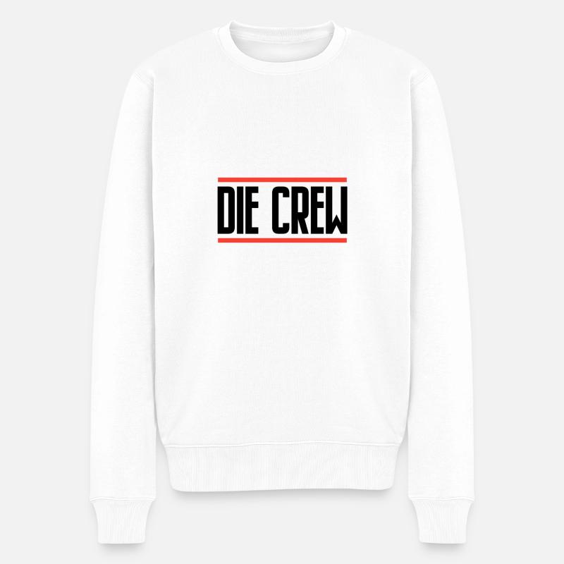 Die Crew - Männer Premium Bio Pullover - Weiß