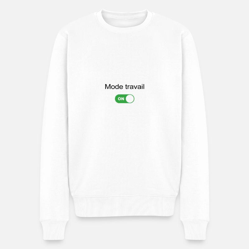 Mode travail on - Pull Premium bio Homme - blanc