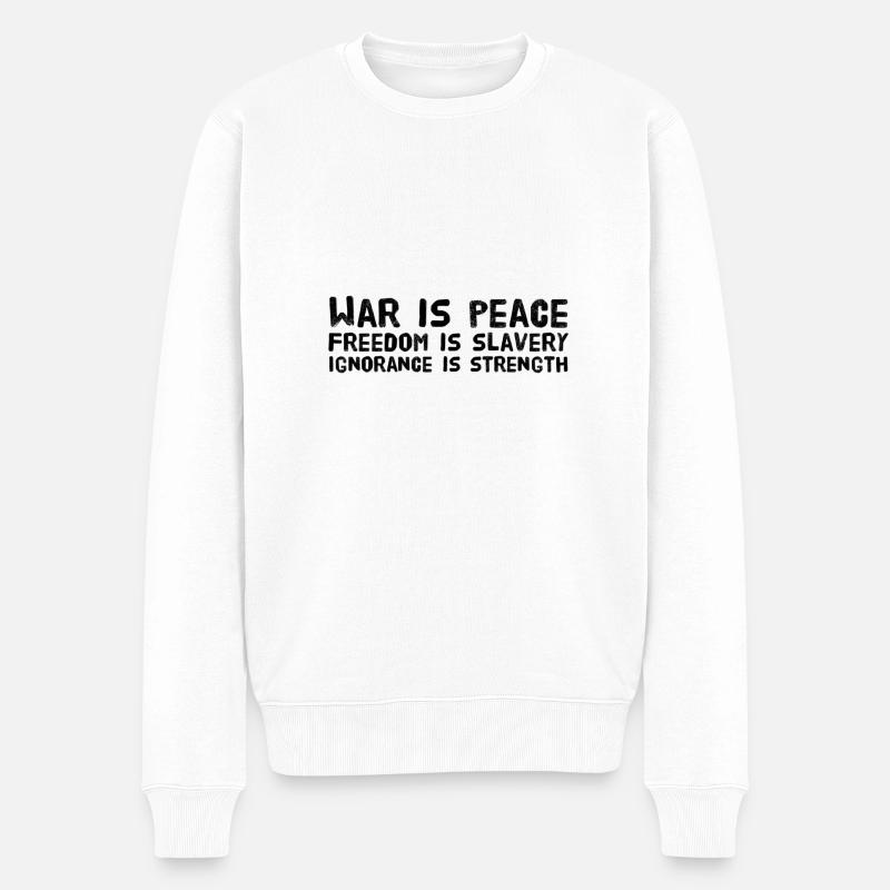 La guerre est la paix - Pull Premium bio Homme - blanc