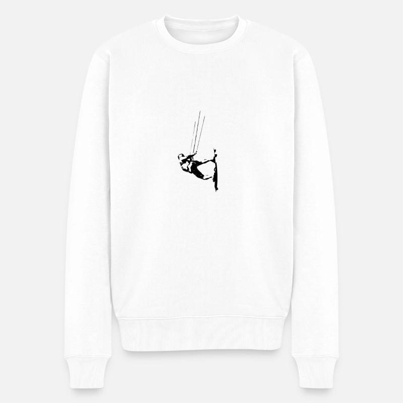 kite surf - kitesurfers - kitesurf - kiteurs - Pull Premium bio Homme - blanc