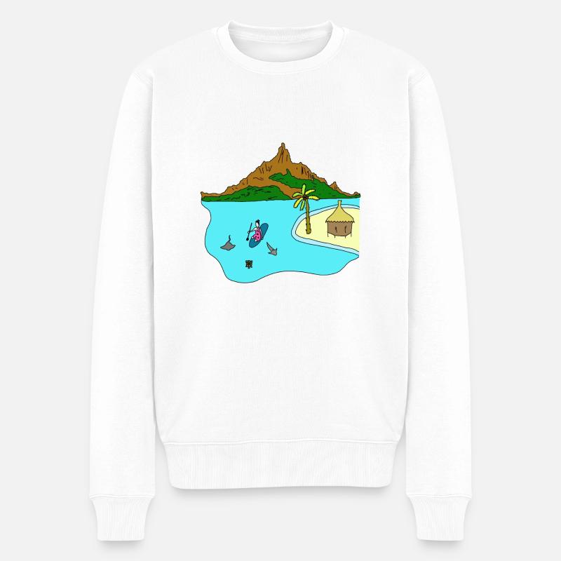 Bora Bora - Pull Premium bio Homme - blanc