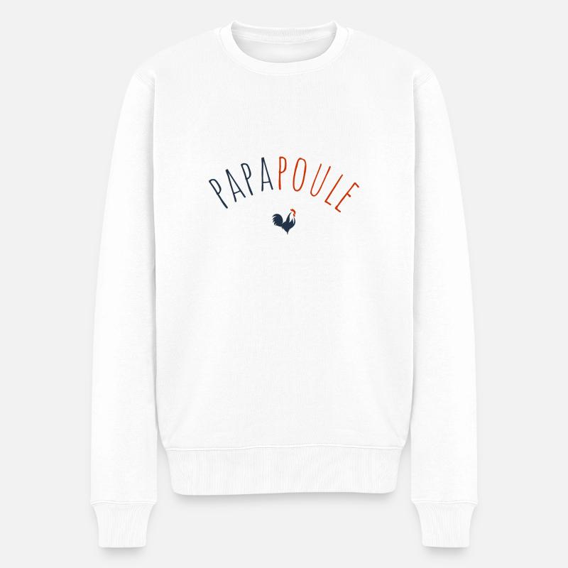 papapoule - Pull Premium bio Homme - blanc
