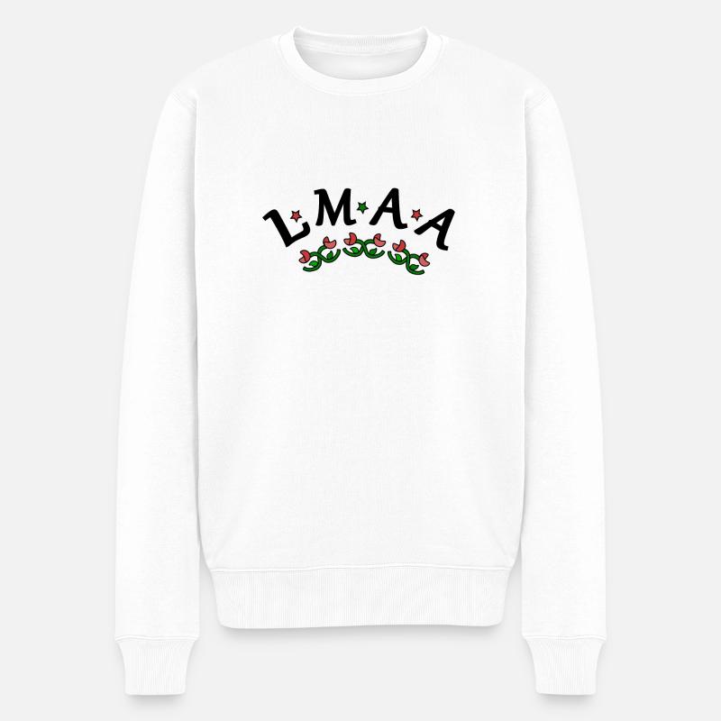LMAA - Männer Premium Bio Pullover - Weiß