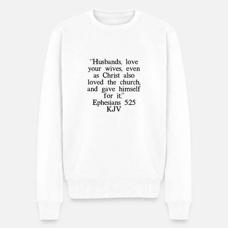 Éphésiens 5:25 Chinois - Pull Premium bio Homme - blanc