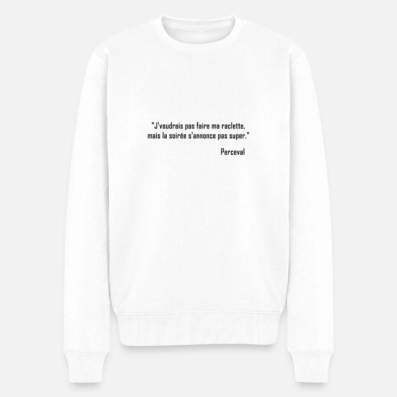 Kaameløtt - Réplique Culte - Citation Perceval - Pull Premium bio Homme - blanc