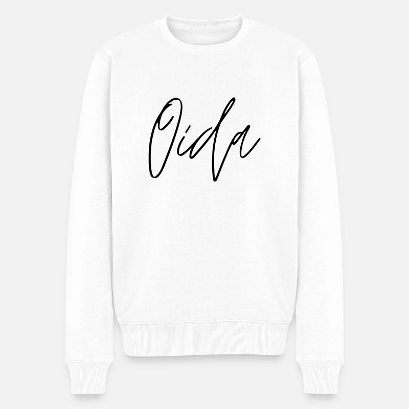 Oida - Männer Premium Bio Pullover - Weiß