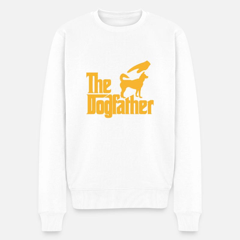 The Dogfather - Männer Premium Bio Pullover - Weiß