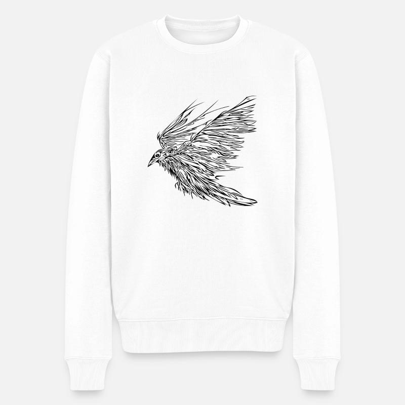 Corbeau volant - Pull Premium bio Homme - blanc