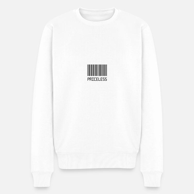 Code-barres inestimable - Pull Premium bio Homme - blanc
